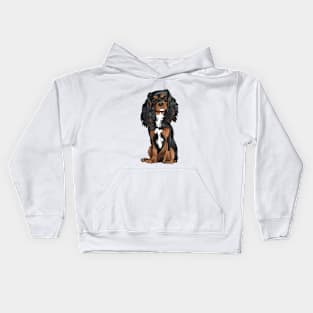 Cavalier King Charles Spaniel - Black and Tan Kids Hoodie